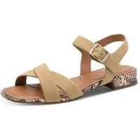 Tamaris Sandalette Blockabsatz, Sommerschuh, Riemchensandale mit Kreuzbandage