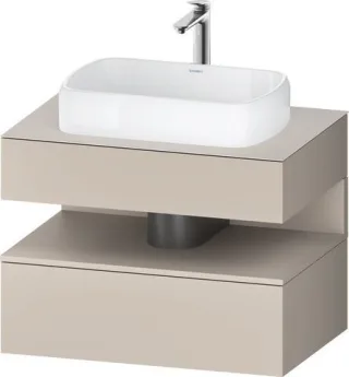 Duravit Qatego Konsolenwaschtischunterbau wandhängend Taupe Matt 800x550x600 mm - QA4730091910010 QA4730091910010
