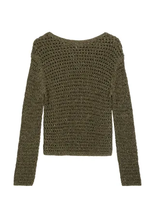 Marc OPolo Casual - Netzpullover regular Medium Green - Gr. - L