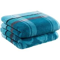 Erwin Müller Duschtuch Duschtuch "Ludwigsburg" 2er-Pack, Jacquard, Walk-Frottier Karo/Ornamente