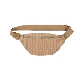 SEMA Design - Lässige Bauchtasche aus Cord mit verstellbarem Gurt beige - Gr. - OS