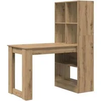 vidaXL Schreibtisch Schreibtisch Artisan-Eiche Holzwerkstoff 122 x 67 x 145 cm (1-St)