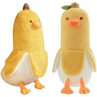 TUWENA Kuscheltier Plüschtier Banane Ente, Kawaii Ente Banane Kissen, Weiches Spielzeug