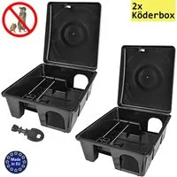 Petigi Lebendfalle 1-30x Köderstation Mäusefalle Mäusebox Rattenbox Köderbox Nagerstation