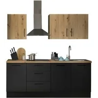 BASIC by Balculina Küchenzeile Turin, Breite 210 cm, ohne E-Geräte, mit Soft-Close-Funktion