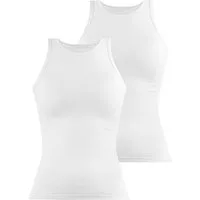 Janice Tanktop 2 x Damen Top hochgeschlossen Nauta Trägertop aus Baumwolle