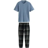 Next Pyjama Motionflex Lange Pyjamahose mit Karomuster (2 tlg)