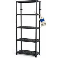 BigDean Steckregal Kellerregal, Lagerregal, Steckregal, 172 x 71 x 35 cm 145 kg belastbar, Packung 1-tlg., Belüftete Böden, Wasserressistent, Easy Clean