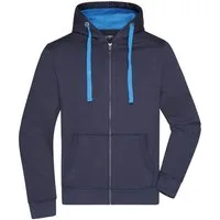 James & Nicholson Sweatjacke Wasser- und schmutzabweisende Herren Kapuzen-Sweatjacke JN595 Herren Sweatjacke Bionic