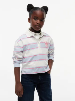 STRIPE POLO LS Sky Blue Stripes - Gr. - 12