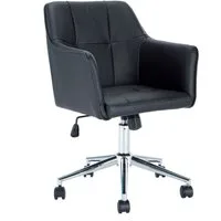 SVITA Schreibtischstuhl JAKE (1 St), stufenlos höhenverstellbar, pflegeleicht, elegant, Rollen, Schwarz
