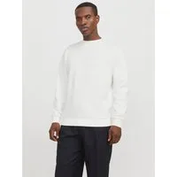 Jack & Jones Sweatshirt JJEBRADLEY mit Rippbündchen für Alltag und Freizeit Materialmix, relaxed fit