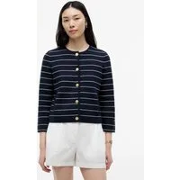 Tommy Hilfiger Strickjacke GOLD BUTTON LS CARDI Baumwolle, goldfarbene Knöpfe