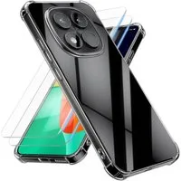 kwmobile Smartphone-Hülle Hülle für Xiaomi Redmi Note 15 Pro 4G Case, Handyhülle mit 2x Glas Schutz Folie - Cover Handyhülle