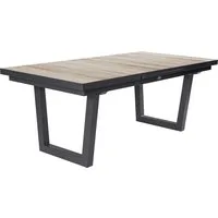 LC Garden Gartentisch Gartentisch 200/260x100 anthrazit Ausziehtisch mit Synchronauszug