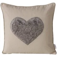BOLTZE Dekokissen Herz grau 45x45cm