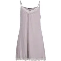 malito more than fashion Longtop malito Damen Spaghettiträger Longtop-Kleid mit Spitze 8010 Spahettiträger - Kleid mit Spitze, Nachtwäsche aus Baumwolle