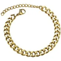KARMA Armband Damen Gold Edelstahl 3mm od. 5 mm modern (Hypoallergen wasserfest, 1-tlg., Schmuck für Frauen Gold Edelstahlarmband), Damenarmband 17 cm Karabinerverschluss