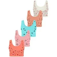 LOREZA Bustier 5er Set Mädchen Bustier BH - Mix - Bunt (Set, 5-tlg., 5er-Pack)