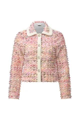 Rich & Royal - Short multi color loop jacket soft papaya - Gr. - 38