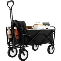 COSTWAY Bollerwagen, faltbar, Transportwagen für Einkaufen, Camping