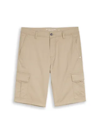 Tom Tailor - TTSLIM Cargo Shorts beige mini geometric print - Gr. - 29