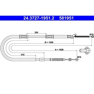 ATE Handbremsseil hinten Toyota Starlet P9 1,3