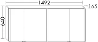 Burgbad Spiegelschrank Sys30 PG3 Diago 640x1492x165 Sys30 PG3 Diago, SPRX150500 SPRX150500