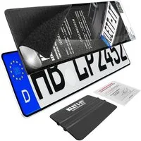 KLETT-IT Kennzeichenhalter für Auto rahmenlos Klett Original Klett-IT®, (2 Stück)