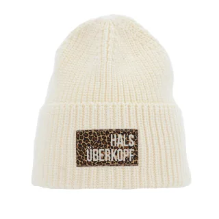 Halsüberkopf Accessoires - Mütze uni + Leo Batch + Hük Schriftzug sahne - Gr. - OS