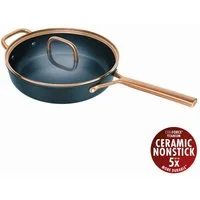 Zwilling Schmorpfanne Milano, Pfanne mit Glasdeckel, Aluminium (1-tlg), Keramik-Antihaftbeschichtung, Induktion, Made in Italy
