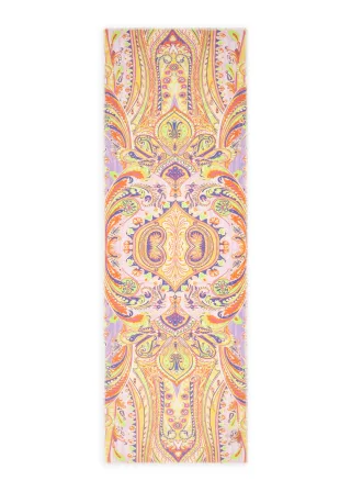 Schal aus Baumwolle mit Paisley-Muster gelb - Gr. - one size
