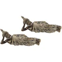 I.GE.A. Buddhafigur Polyresin, 2er Set