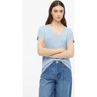 s.Oliver Kurzarmshirt T-Shirt Fließendes Jersey-Shirt mit überschnittenen Schultern