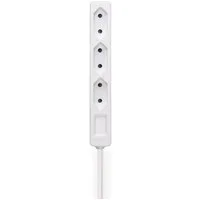 Hama Steckdosenleiste 3 fach, Kabellänge 2,5 m, Farbe Weiß, flach Steckdosenleiste 3-fach (nicht vorhanden, Kabellänge 2,5 m), Mehrfachsteckdose, 250 V, 1700 W, 7,5 A