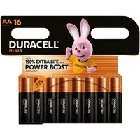Duracell Plus Batterie, (1.5 V, 16 St), Mignon / AA / LR06 / LR6, 1,5 V, Alkali
