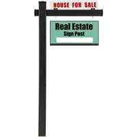 COSTWAY Standtafel, Schilder Pfosten 180 cm, Immobilien-Posterstand