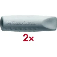 Faber-Castell Radiergummi Grip 2001 Eraser CAP, 2er Pack, PVC-frei