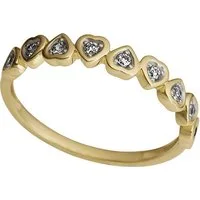 Firetti Fingerring Schmuck Geschenk Gold 333 Damenring Goldring Herz Bicolor, mit Zirkonia (synth)