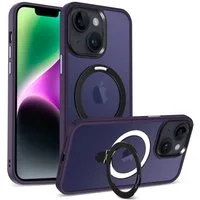 CoolGadget Handyhülle Hybrid Luxury Handy Case für iPhone 13 6,1 Zoll, Hülle Massiv Metallring aufklappbar Schutzhülle für Magsafe Zubehör