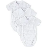 Stellou & friends Kurzarmwickelbody Baby Set (3tlg) - kuschelweiches Kurzarm-Wickelbody Set Jungs Mädchen (Set, 3er-Pack) Baby Set (3tlg) - kuschelweiches Kurzarm-Wickelbody Set Jungs Mädchen