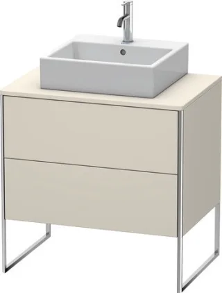 Duravit XSquare Konsolenwaschtischunterbau bodenstehend Taupe Matt 800x548x778 mm - XS492009191 XS492009191