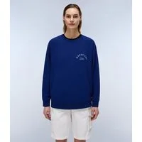 Napapijri Sweatshirt B-FETE C W BELLWETHER BLUE mit markantem Logo-Print, Langarm-Design