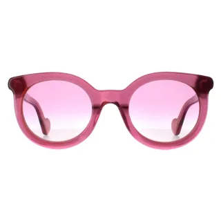 Moncler ML0015 75Z glÃ¤nzend transparent fuxia rosa Farbverlauf Sonnenbrille