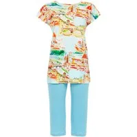 Ringella Pyjama - Schlafanzug mit Caprihose (2 tlg) 50% Baumwolle 50% Modal