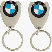 BMW Schlüsselanhänger 2x BMW Schlüsselanhänger Einkaufswagenchip Edelstahl 23 mm Logo (10-tlg)