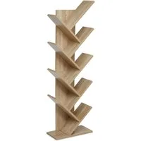 Mondeer Bücherregal in Baumform aus Holz Bücherschrank, Würfelregal exquisites 9 lagiges, einfaches Design und Platzsparen