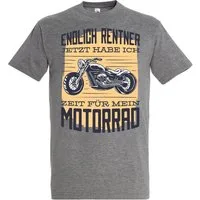 Youth Designz T-Shirt Endlich Rentner Und Zeit Für Mein Motorrad Herren Shirt mit trendigem Bike Frontprint