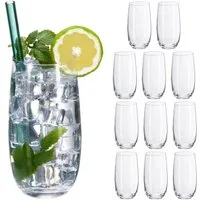 relaxdays Gläser-Set Trinkgläser 12er Set, Glas