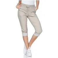 OriginalYou Caprihose Damen Schlupfhose 7/8 Stoffhose maritime Sommerhose Elastikbund, auch in großen Größen